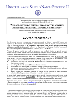 Modalità di iscrizione - Università degli Studi di Napoli Federico II