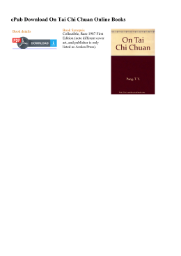 ePub On Tai Chi Chuan Online Books