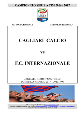 Tutto su Cagliari-Inter