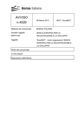 AVVISO n.4020 - Borsa Italiana