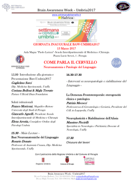 Settimana del Cervello - Università degli Studi di Perugia