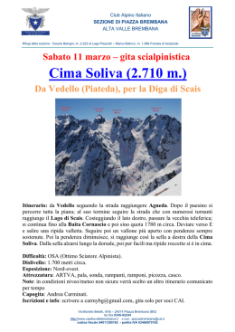 Cima Soliva (2.710 m.) - CAI Alta Valle Brembana