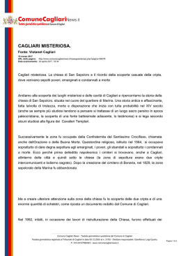 Comune Cagliari News - Cagliari misteriosa.