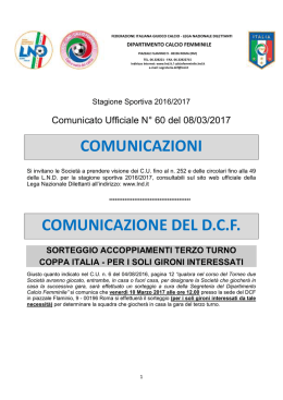comunicazioni comunicazione del dcf