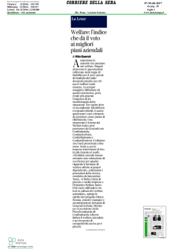 07/03/2017 - Corriere della Sera - Welfare