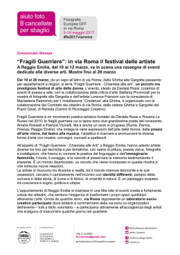 “Fragili Guerriere”: in via Roma il festival delle artiste