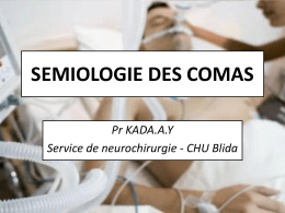 Les comas semiologie KADA