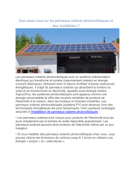 Entretien panneaux solaires photovoltaique