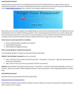  Forgot Windows Password