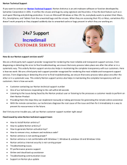 Norton Technical Support 