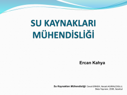 0 SU KAYNAKLARI Ders Notları 3b